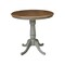 International Concepts Round 36 in Rd Top Ped Table, 12 in Leaf, Counter Ht, Hickory/Stone, 36 W, 48 L, 35.3 in H, Wood K41-36RXT-6B - alternate 1
